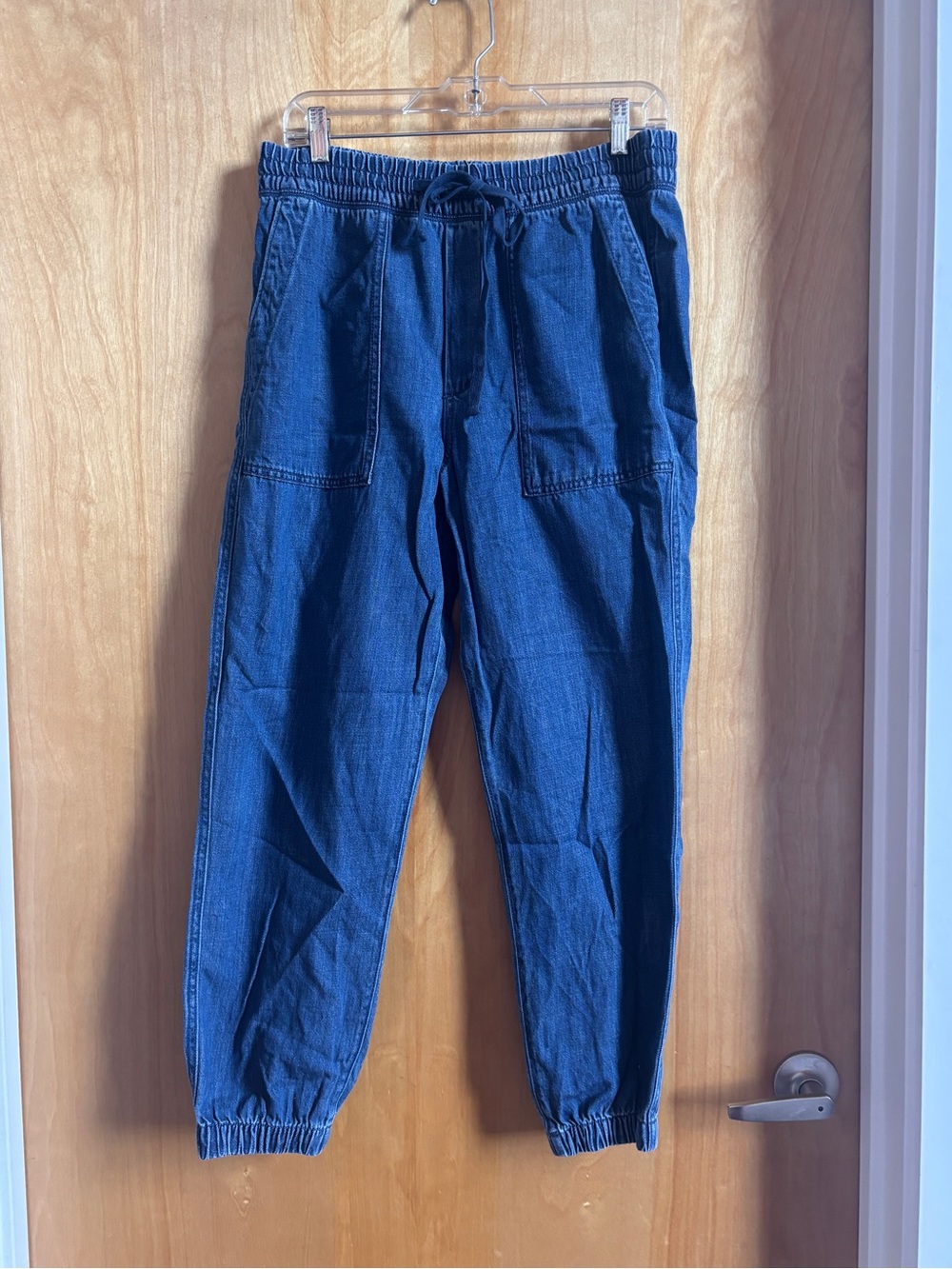 Gap Denim Joggers Utility Pants Jeans Drawstring Elastic Ankle Casual Trousers